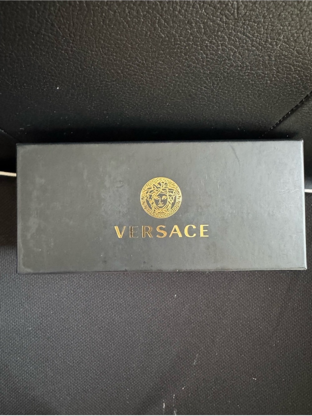 NWOT. COA. Versace Black and Gold Round Sunglasses. Full inclusion. - Picture 4 of 16